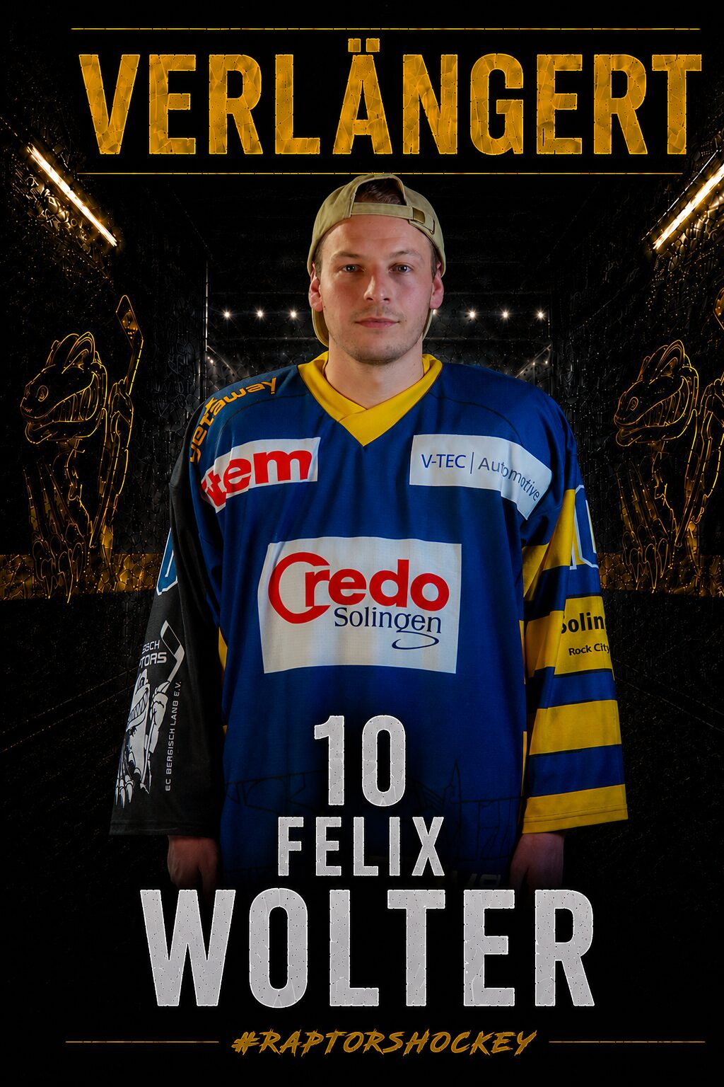 Mehr über den Artikel erfahren Felix Wolter bleibt ein Bergischer Raptor